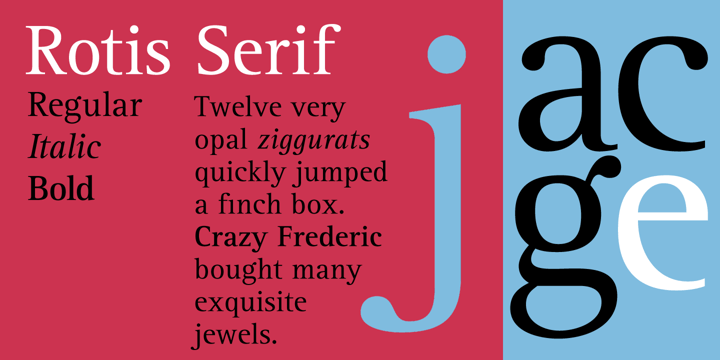 Beispiel einer Rotis Serif-Schriftart #1