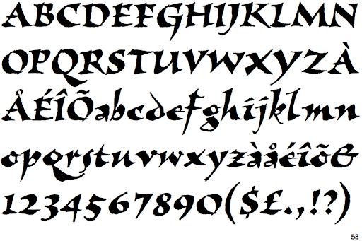 Schriftart Visigoth