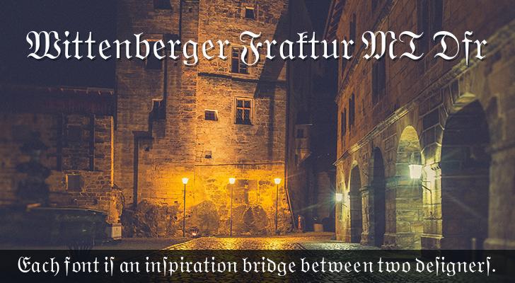 Beispiel einer Wittenberger Fraktur-Schriftart #1