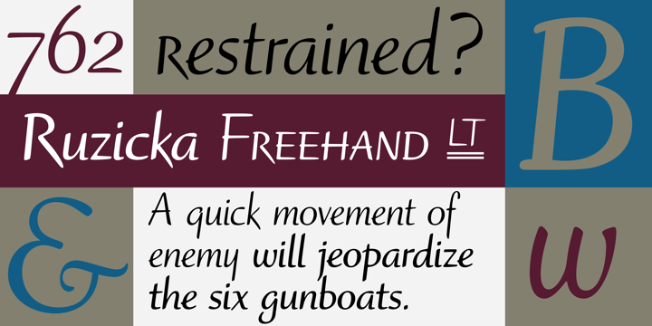 Beispiel einer Ruzicka Freehand-Schriftart #1