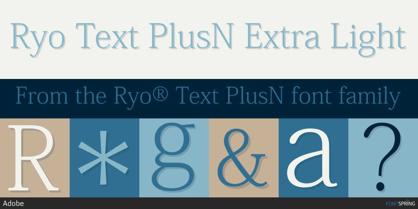 Schriftart Ryo Text PlusN