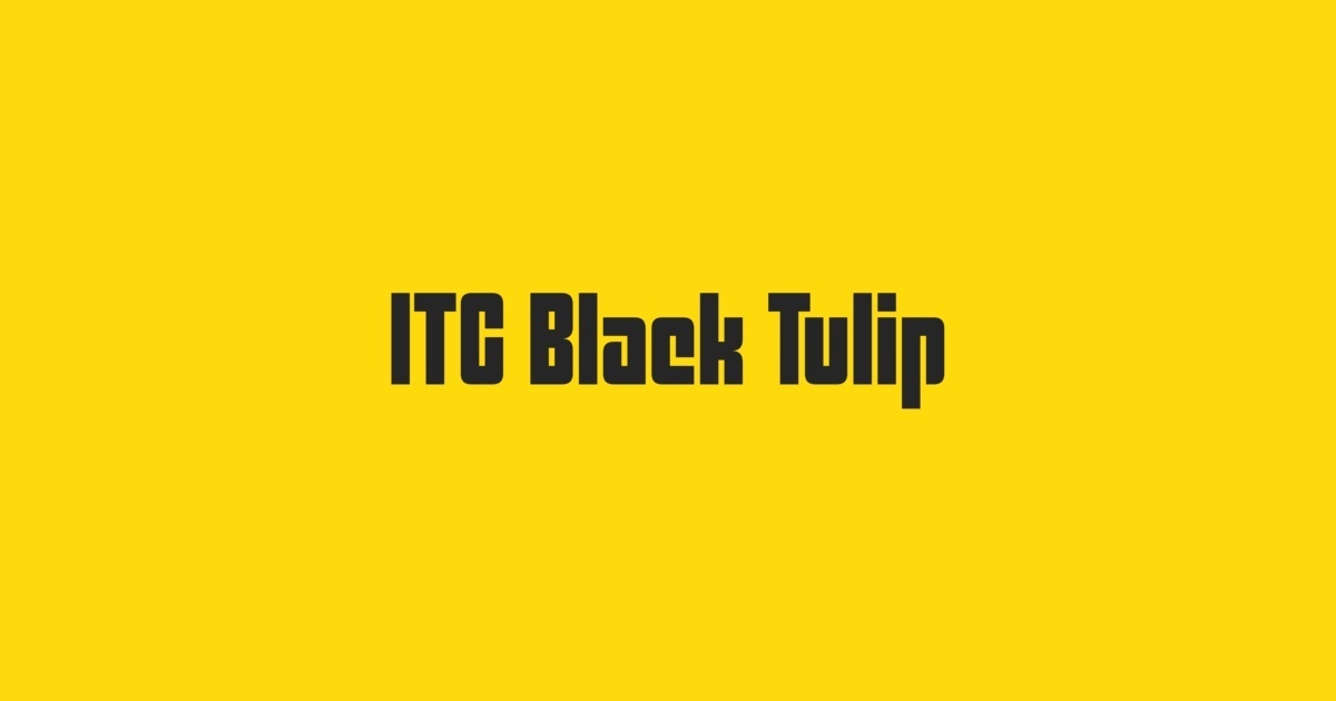 Beispiel einer ITC Black Tulip-Schriftart #1