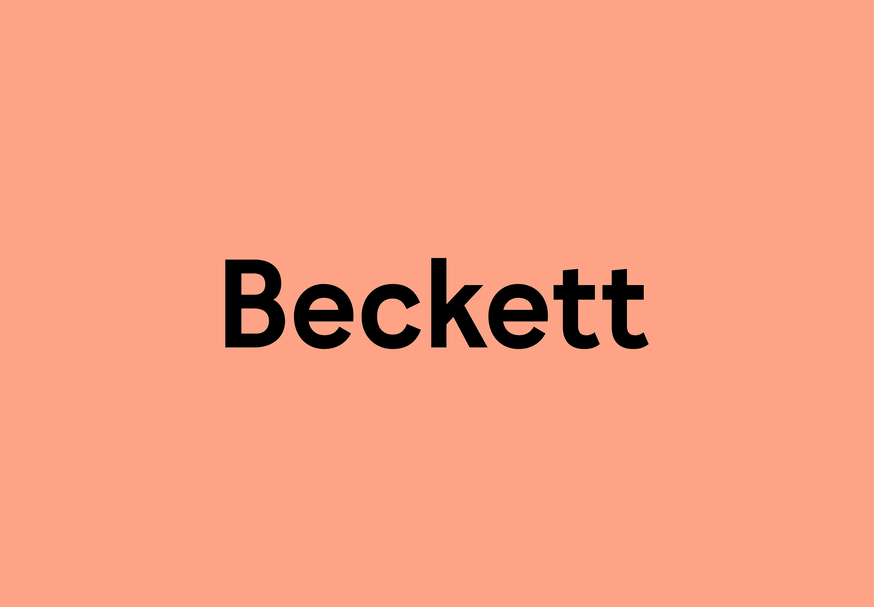 Beispiel einer Becket-Schriftart #1