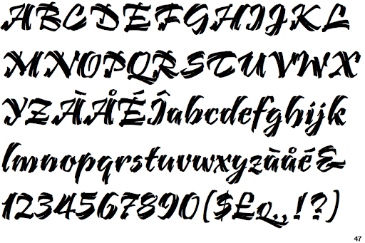 Beispiel einer Bendigo-Schriftart #1
