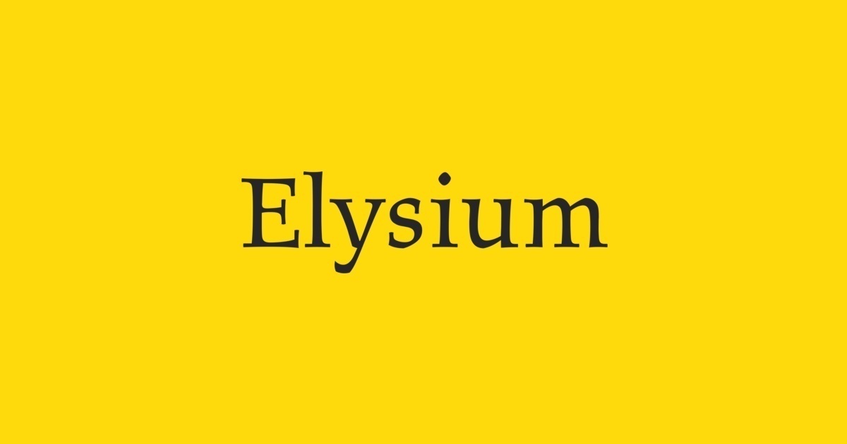 Beispiel einer Elysium-Schriftart #1