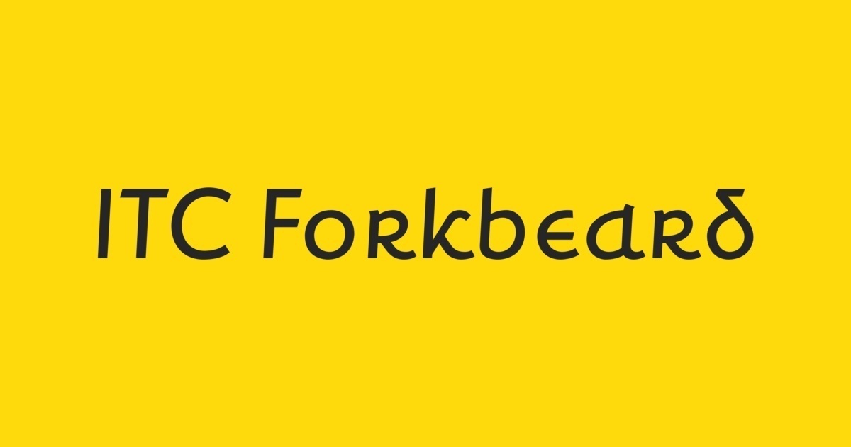 Beispiel einer ITC Forkbeard-Schriftart #1