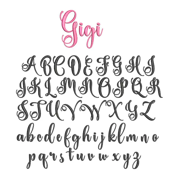Beispiel einer Gigi-Schriftart #1