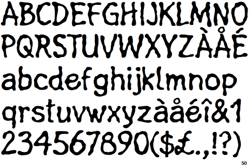 Beispiel einer Linotype Fluxus-Schriftart #1