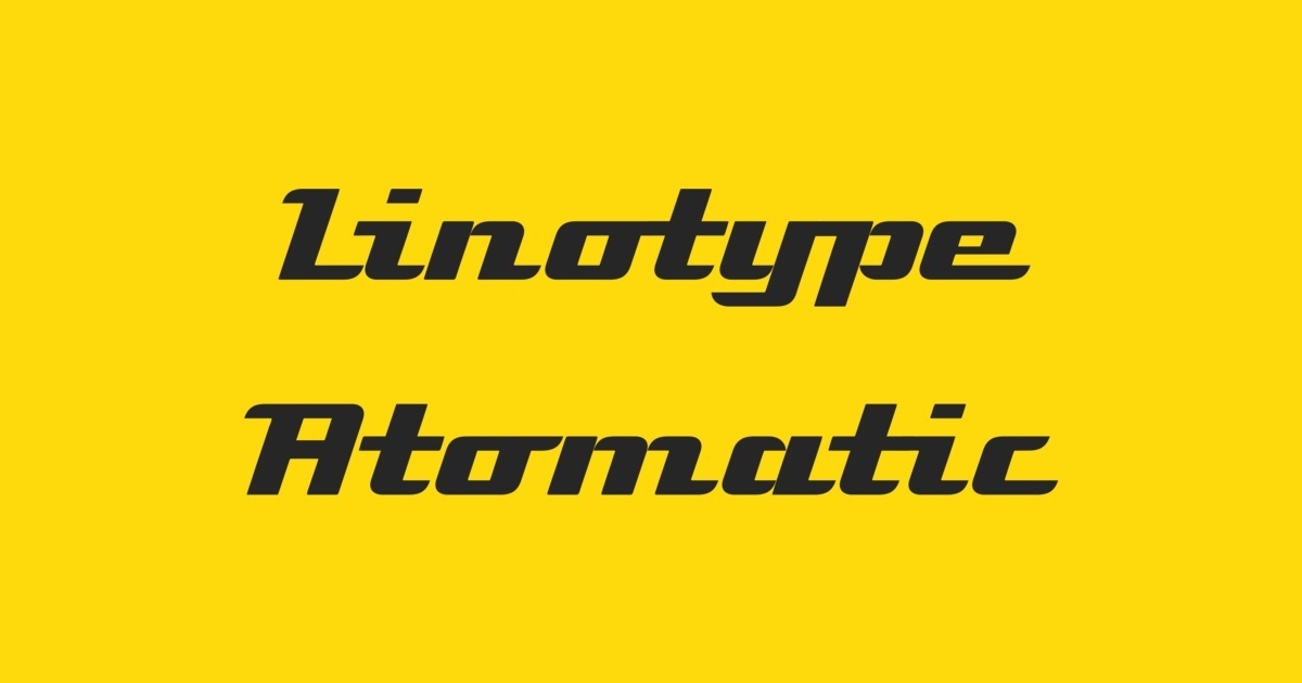 Beispiel einer Linotype Atomatic-Schriftart #1
