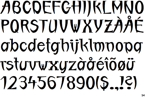 Beispiel einer Linotype Boundaround-Schriftart #1