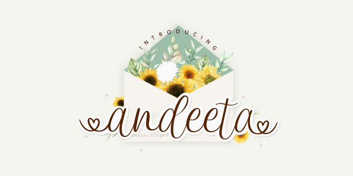 Schriftart Andeeta