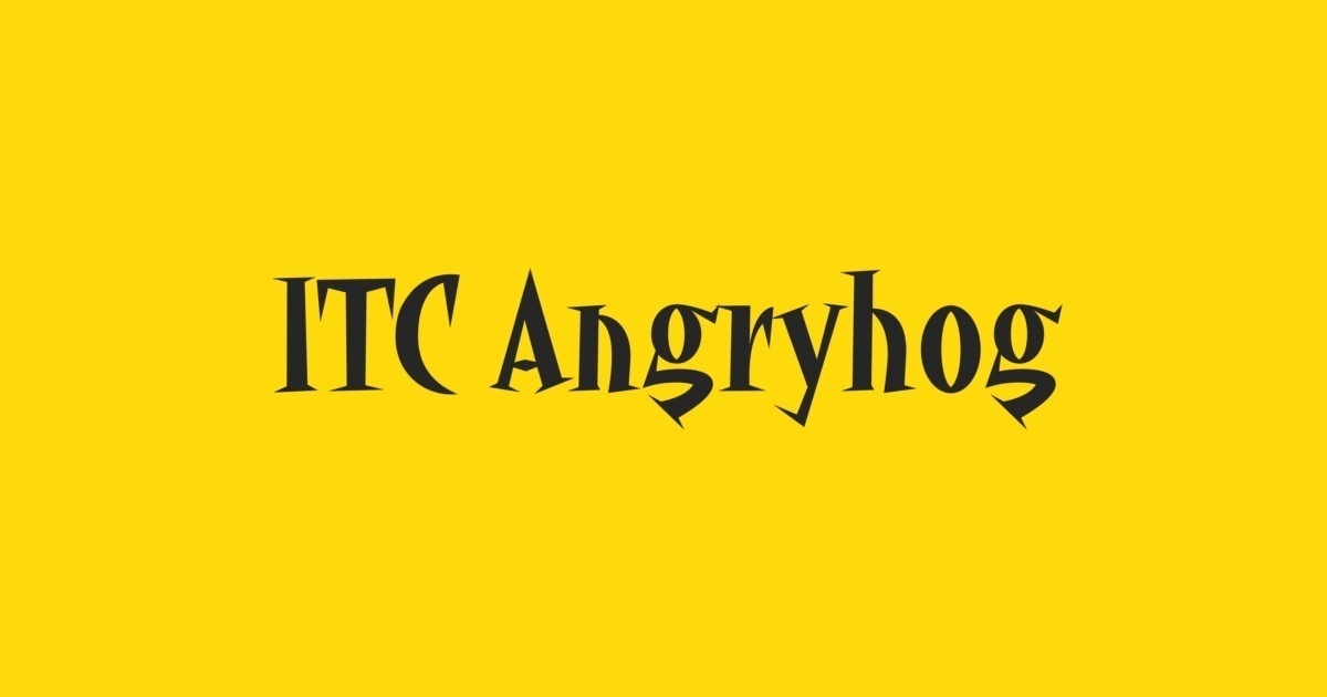Beispiel einer Angryhog ITC-Schriftart #1