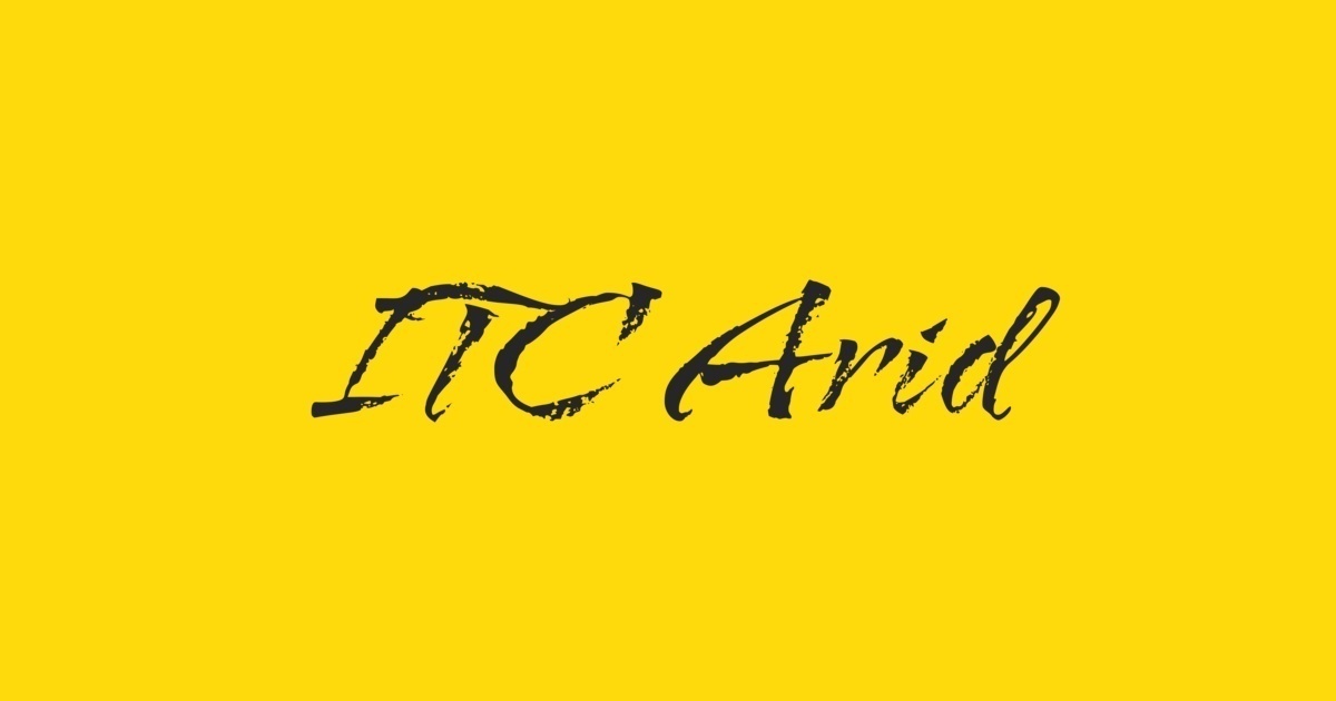 Beispiel einer Arid ITC-Schriftart #1
