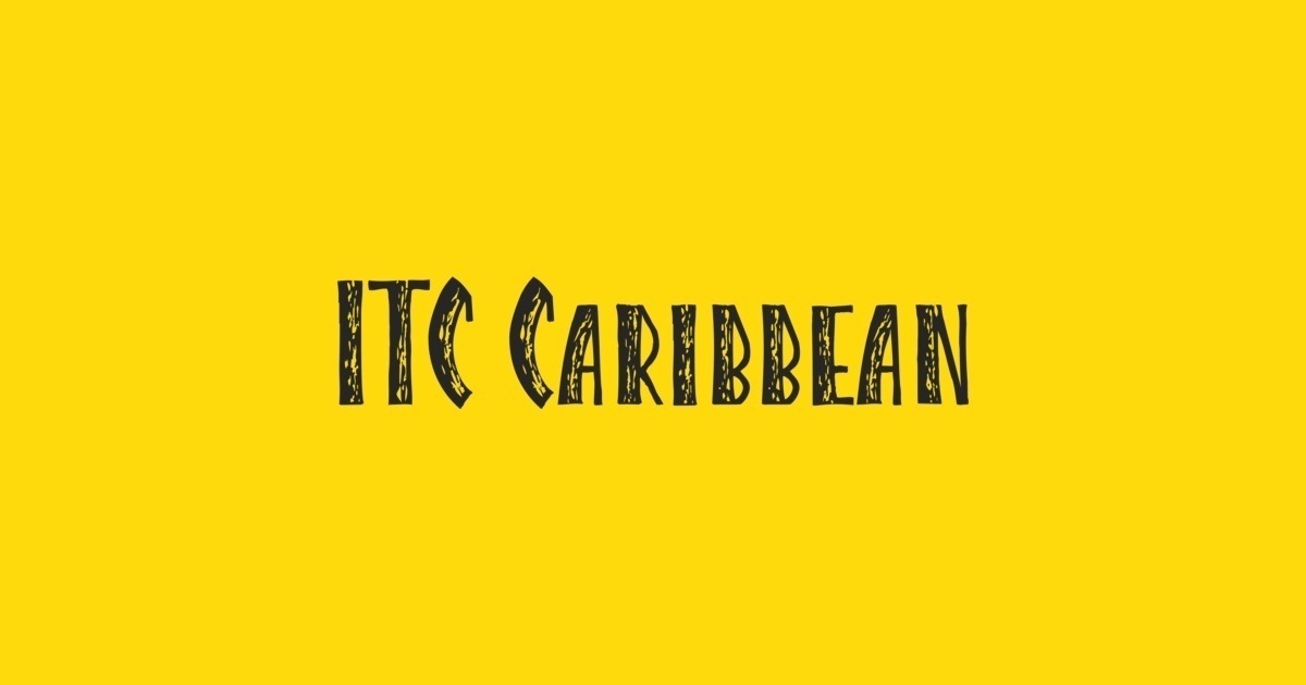 Beispiel einer Caribbean ITC-Schriftart #1