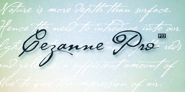 Beispiel einer P22 Cezanne-Schriftart #1