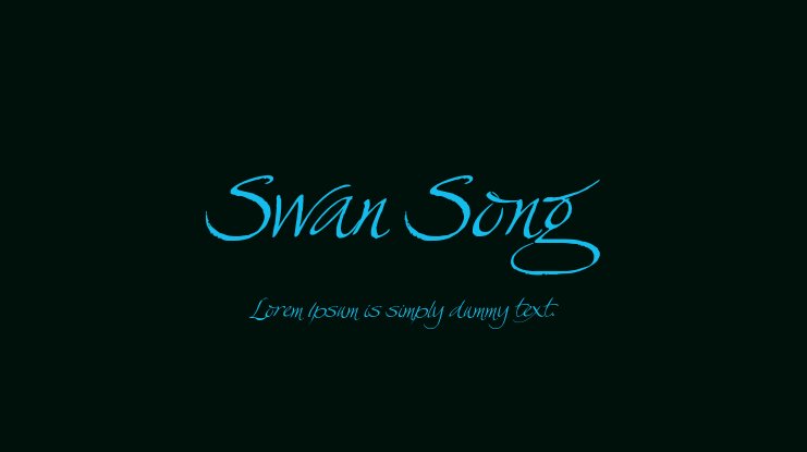 Beispiel einer Swan Song-Schriftart #1