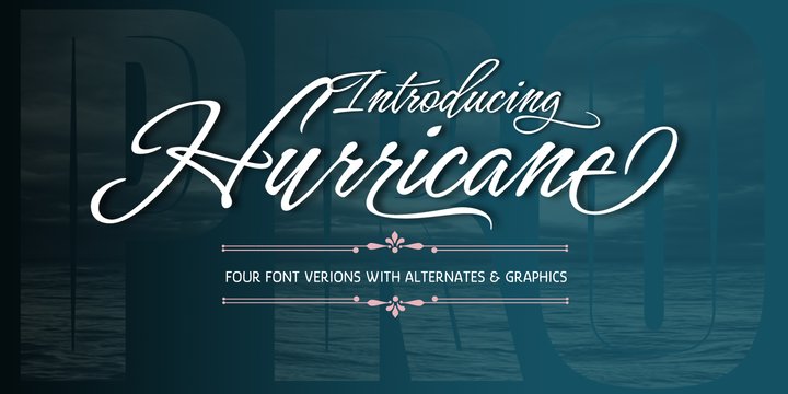 Beispiel einer Hurricane-Schriftart #1