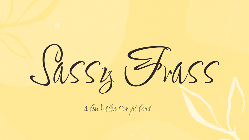 Beispiel einer Sassy Frass-Schriftart #1