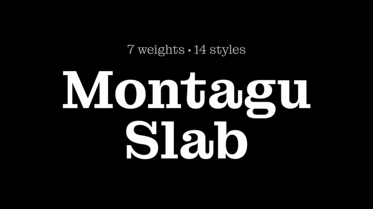 Beispiel einer Montagu Slab-Schriftart #1