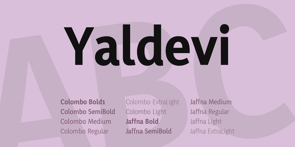 Beispiel einer Yaldevi-Schriftart #1