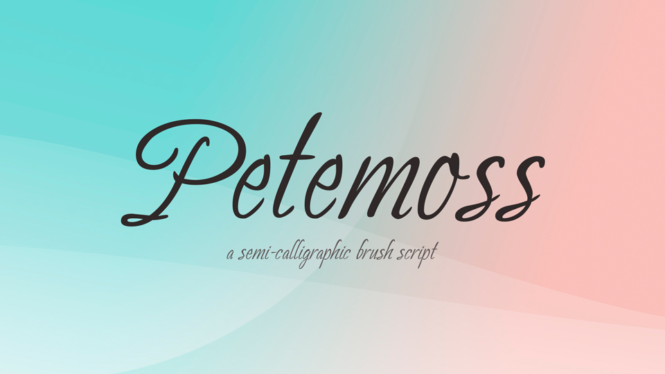 Beispiel einer Petemoss-Schriftart #1