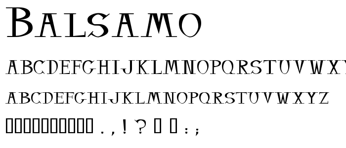 Beispiel einer Balsamo-Schriftart #1