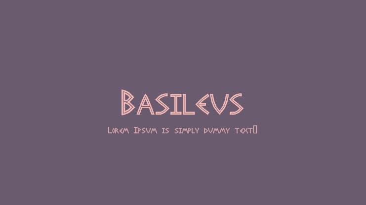 Beispiel einer Basileus-Schriftart #1