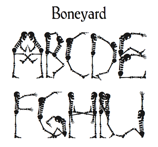 Beispiel einer Boneyard-Schriftart #1