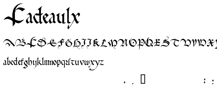 Beispiel einer Cadeaulx-Schriftart #1