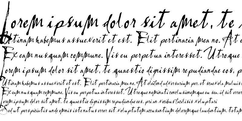 Beispiel einer Lassigue D’mato-Schriftart #1