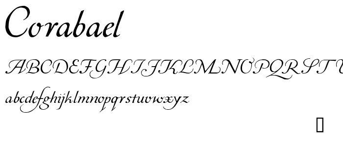 Beispiel einer Corabael-Schriftart #1