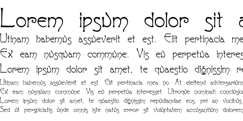 Beispiel einer Curetana-Schriftart #1