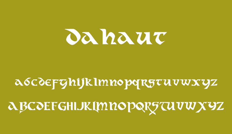 Beispiel einer Dahaut-Schriftart #1