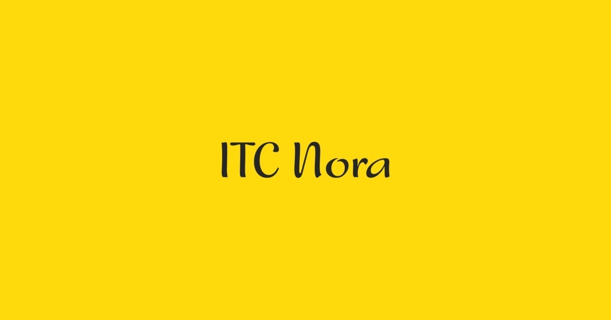 Beispiel einer Nora ITC-Schriftart #1
