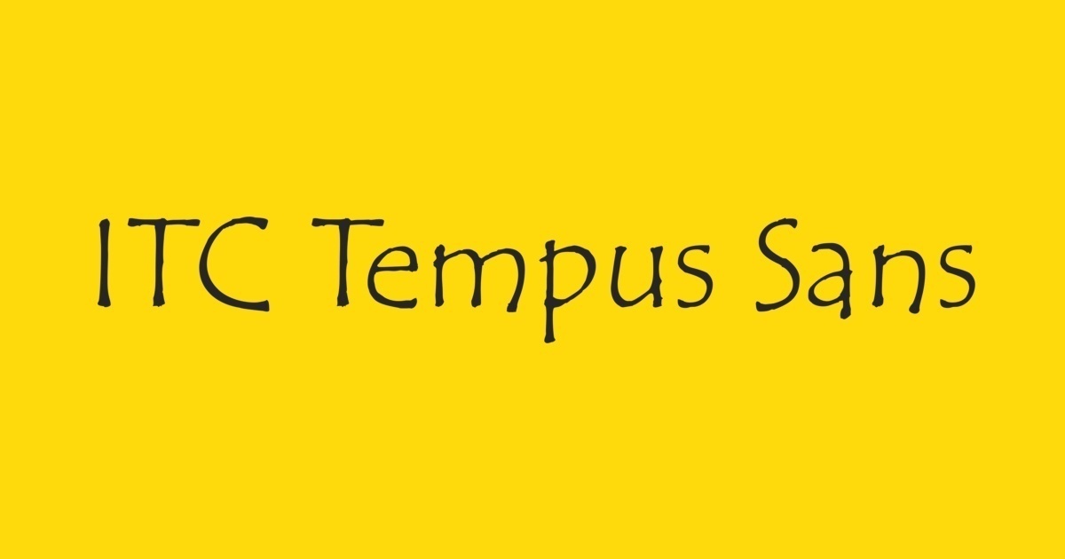Beispiel einer Tempus ITC-Schriftart #1