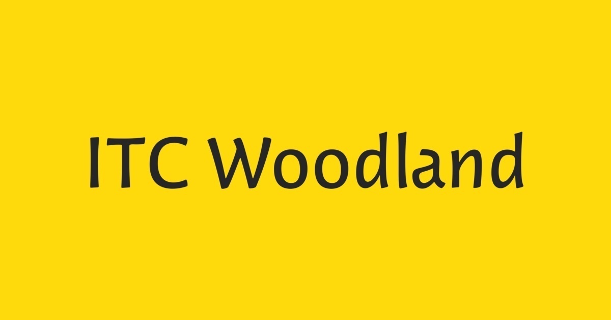 Beispiel einer ITC Woodland-Schriftart #1