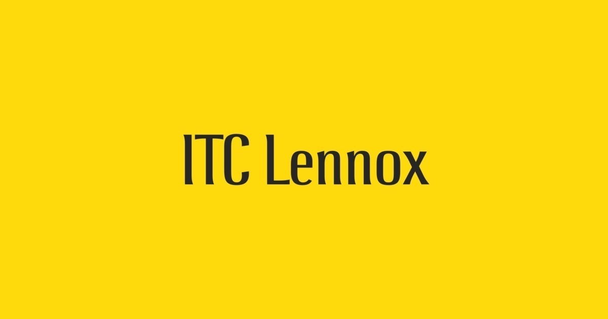 Beispiel einer Lennox ITC-Schriftart #1