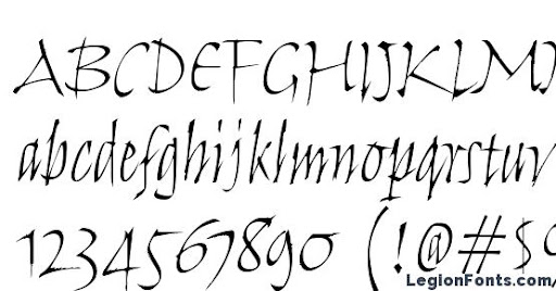 Schriftart Humana Script