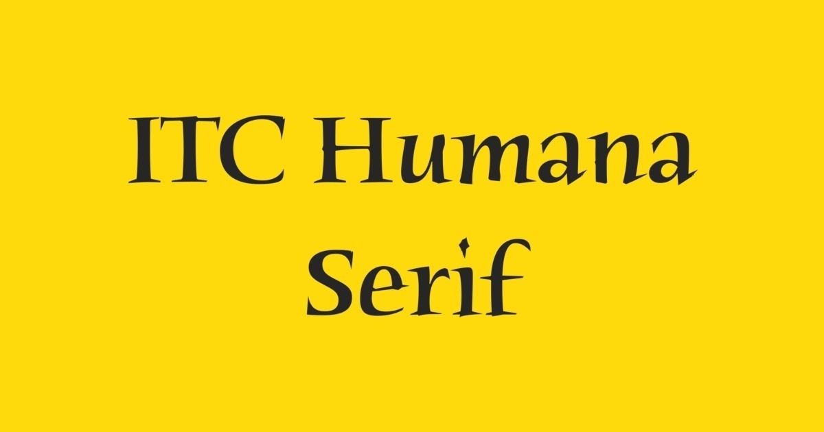 Beispiel einer Humana Serif-Schriftart #1