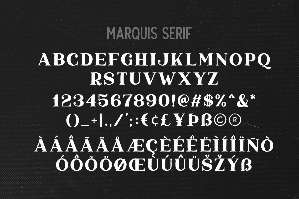 Beispiel einer Marquis-Schriftart #1