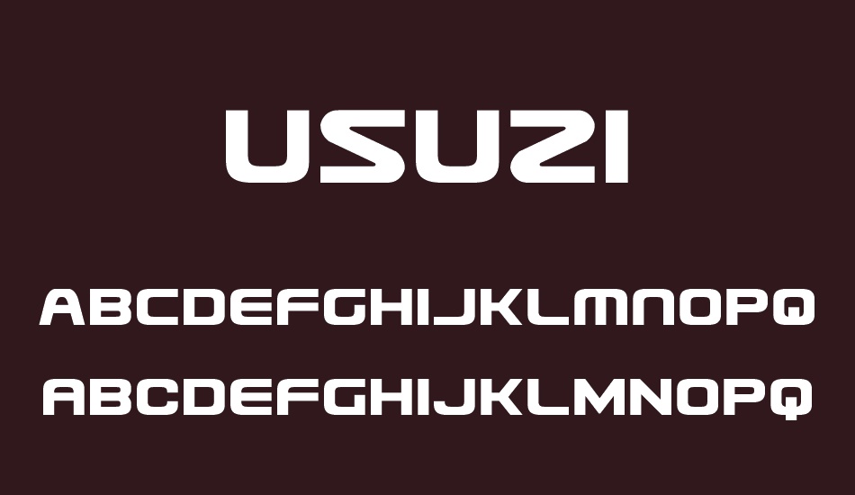 Schriftart Usuzi