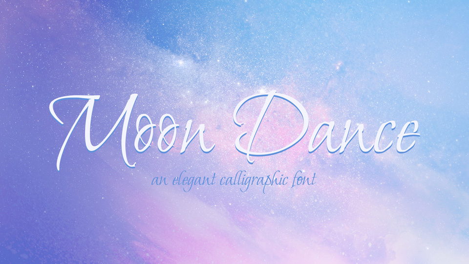 Beispiel einer Moon Dance-Schriftart #1