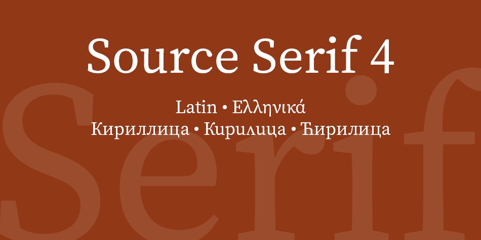 Beispiel einer Source Serif 4-Schriftart #1