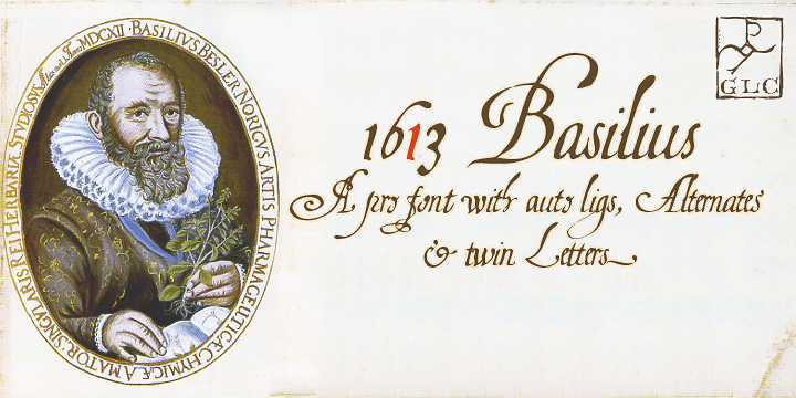 Beispiel einer 1613 Basilius-Schriftart #1