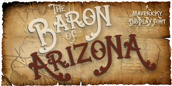 Beispiel einer Baron Of Arizona-Schriftart #1
