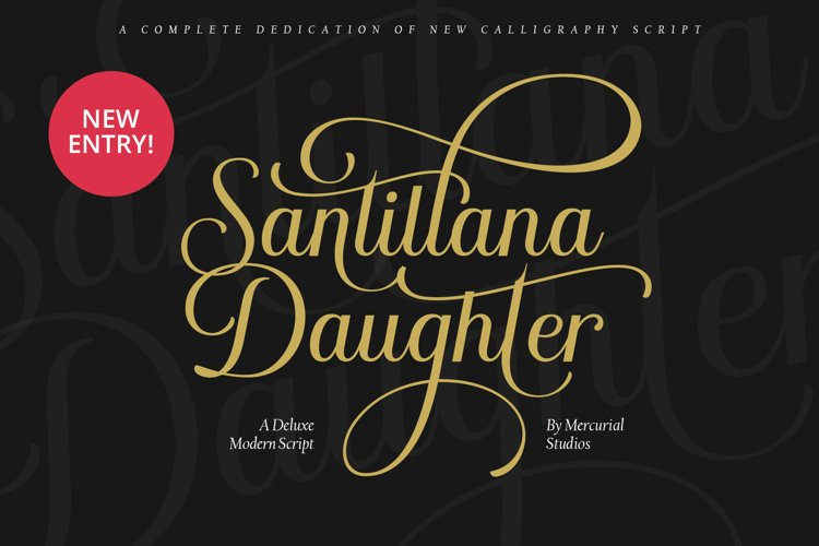 Beispiel einer Santillana Daughter-Schriftart #1