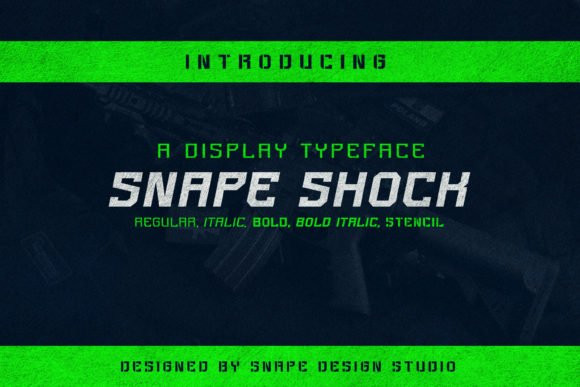 Beispiel einer Snape Shock-Schriftart #1