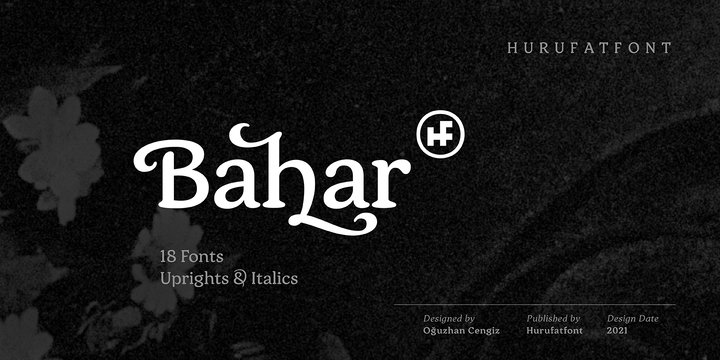 Schriftart Bahar