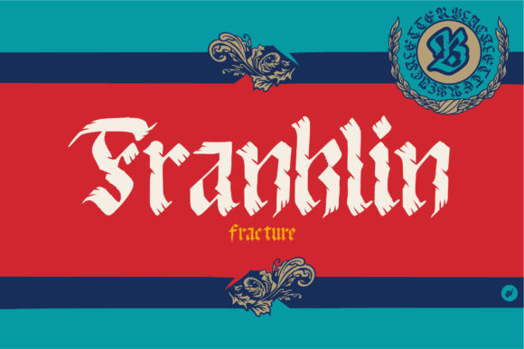 Beispiel einer Franklin fracture-Schriftart #1