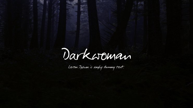 Beispiel einer Darkwoman-Schriftart #1
